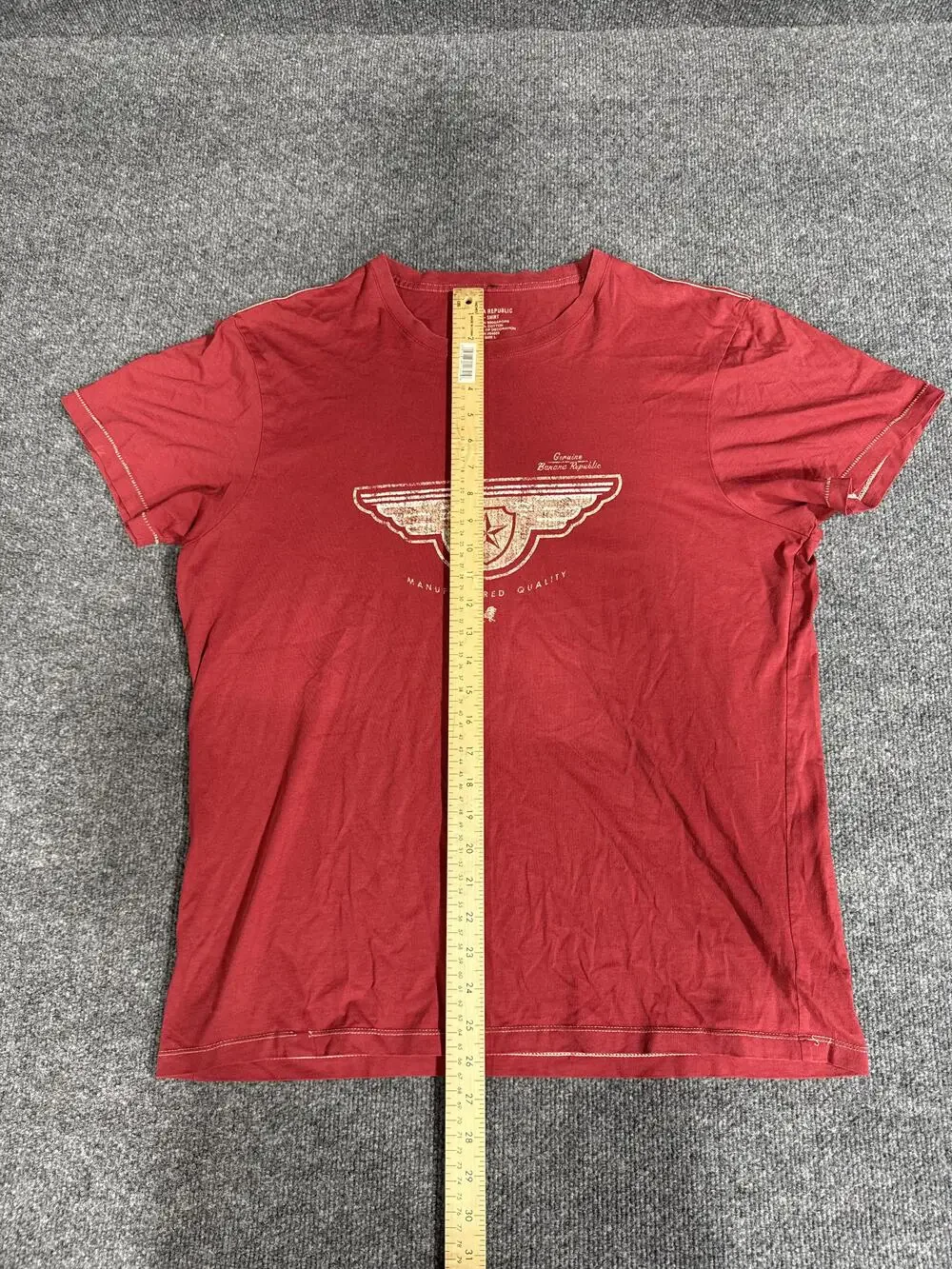 Banana Republic Shirt Mens Large Red Wings Logo Graphic T-Shirt Tee Top